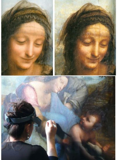 Restauro sant'Anna la Vergine e il Bambino con l'agnellino, Leonardo